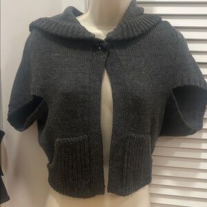 Vice Versa Short Sleeve one button cardigan with Hood